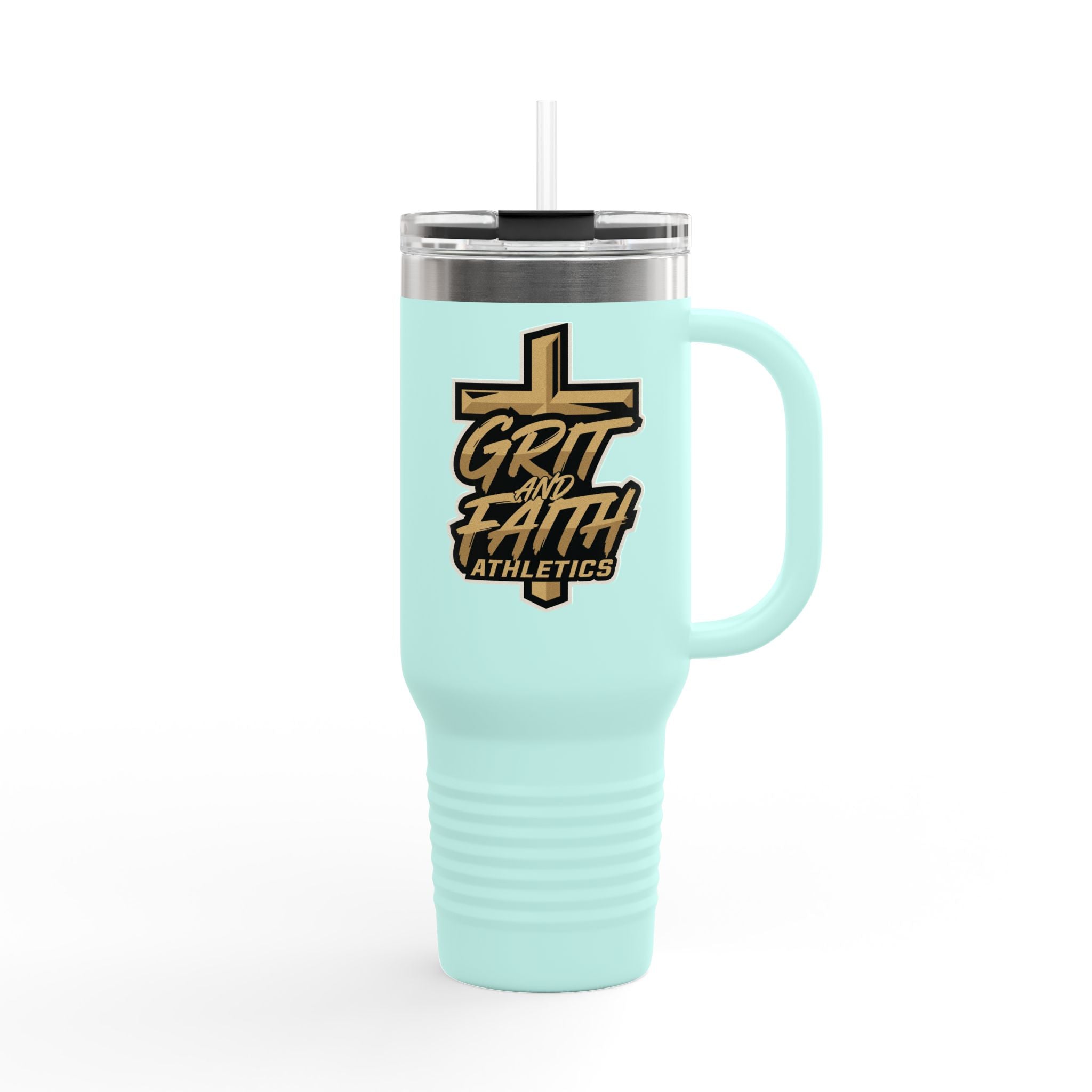 Grit and Faith Athletics 40oz Insulated Travel Mug
