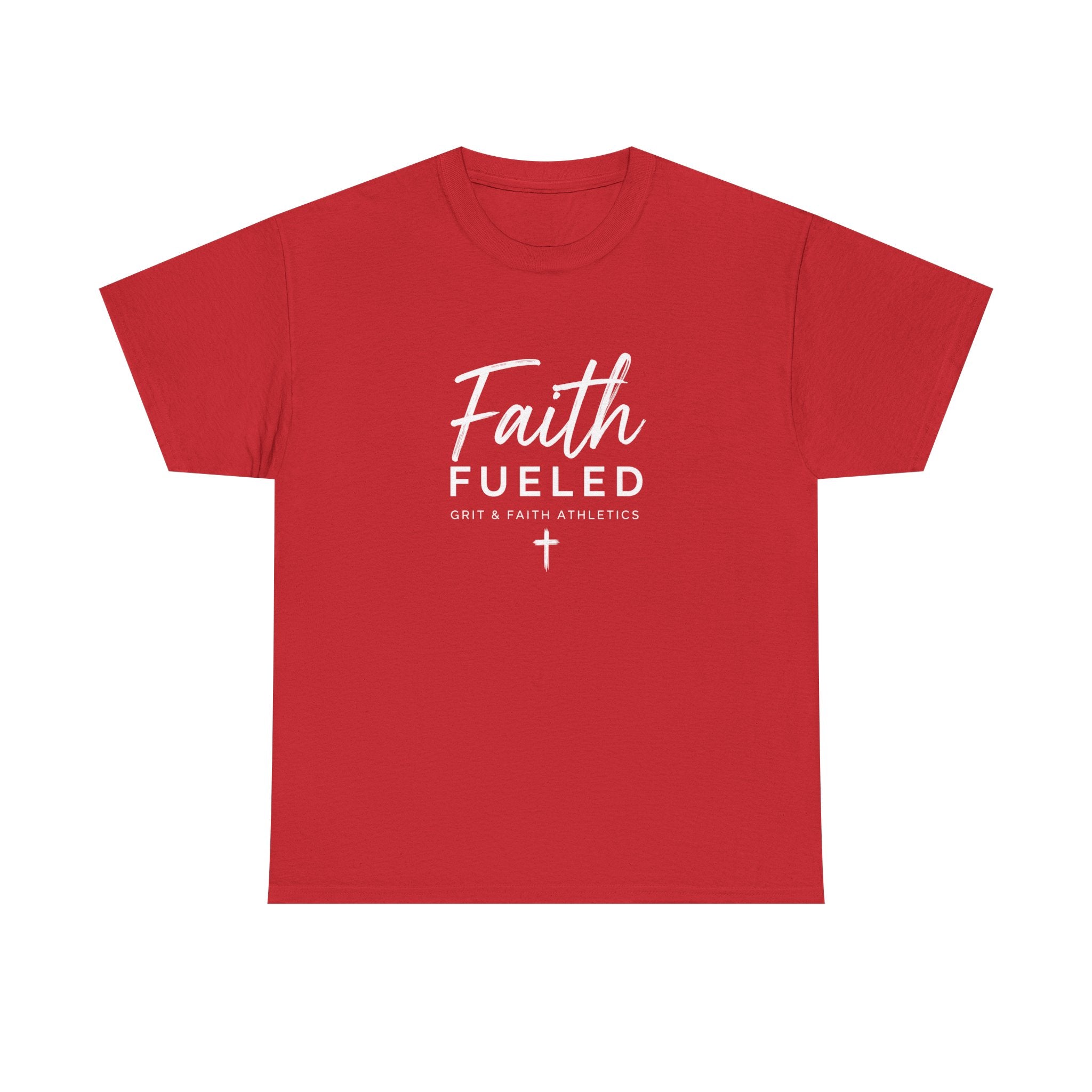 Grit and Faith T-Shirt — Faith Fueled Tee with Cross
