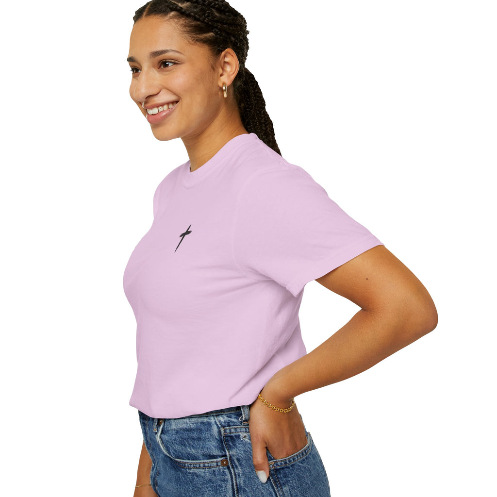 Grit and Faith Athletics T‑Shirt — Cross Chest Logo, Back Script Athletic Tee