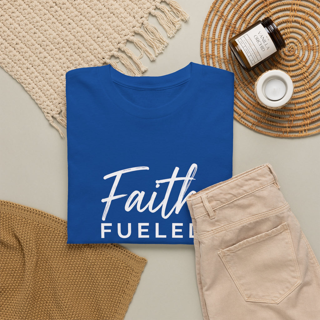 Grit and Faith T-Shirt — Faith Fueled Tee with Cross