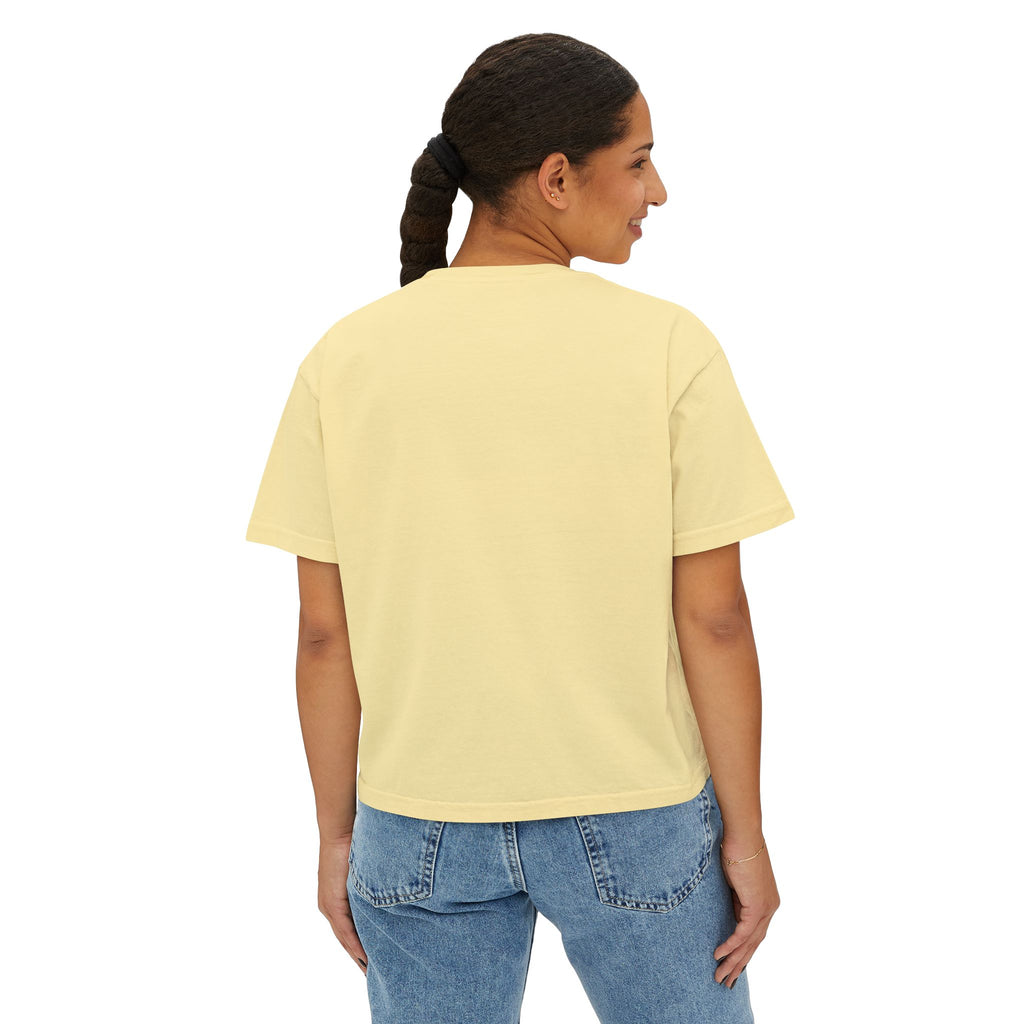 Grit and Faith Women's Boxy Tee — Cross Graphic Crop T-Shirt