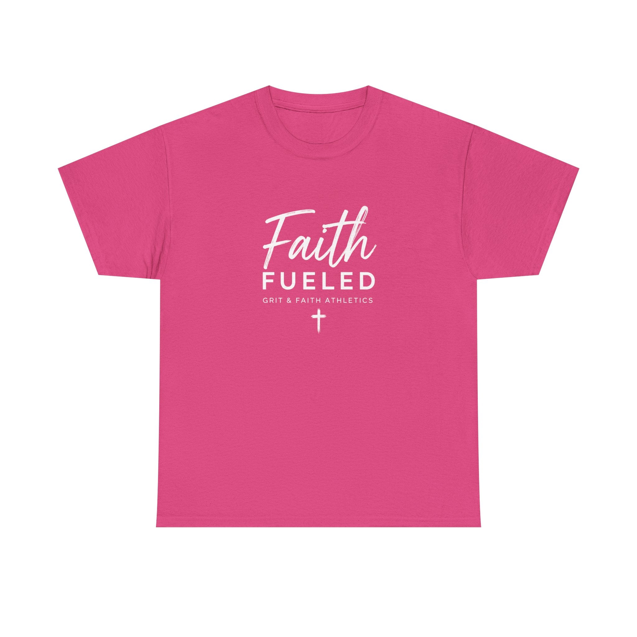 Grit and Faith T-Shirt — Faith Fueled Tee with Cross