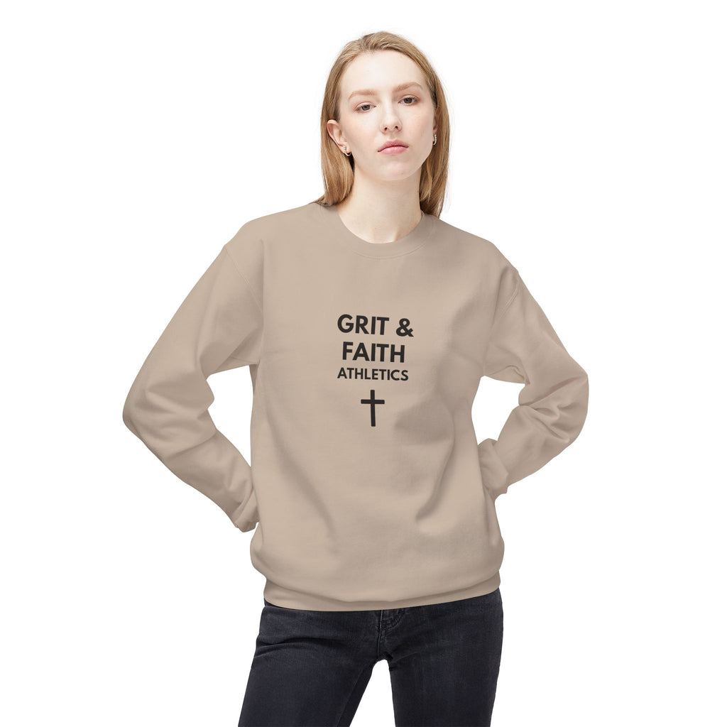 Grit and Faith Athletics Crewneck Sweatshirt — Christian Inspirational Pullover