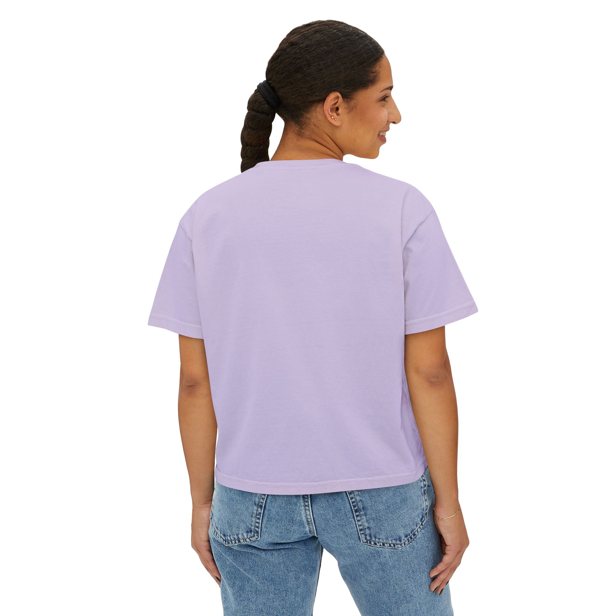 Grit and Faith Women's Boxy Tee — Cross Graphic Crop T-Shirt