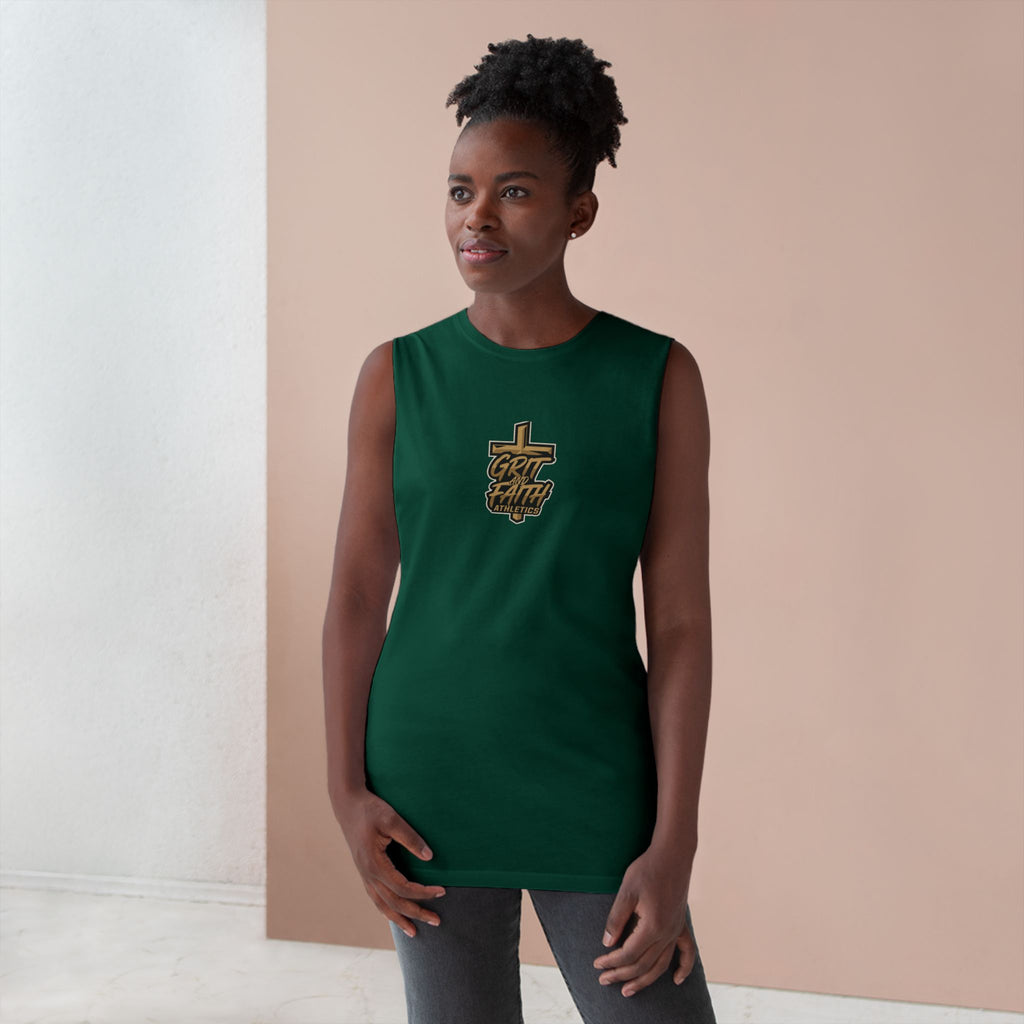 Grit and Faith Tank Top — Chest Graphic Logo