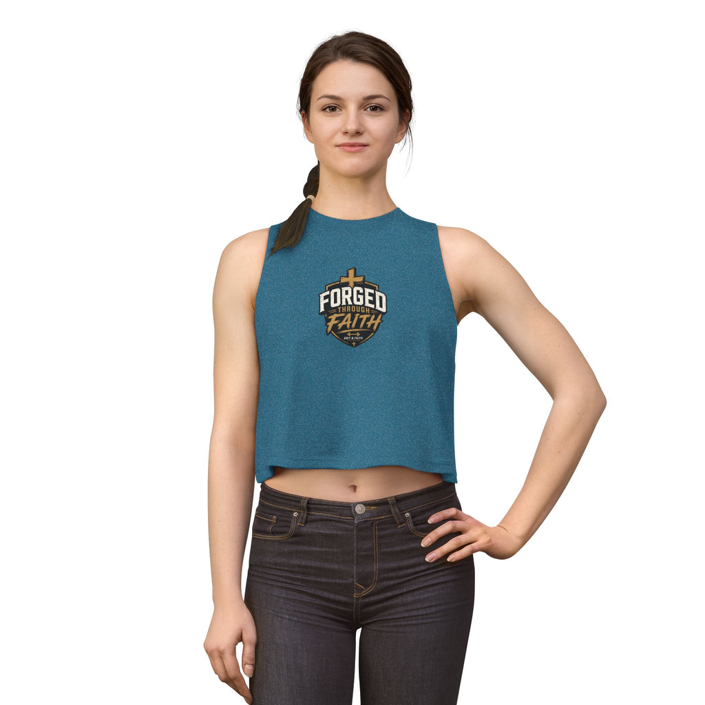 Grit and Faith Crop Top – Forged Through Faith Graphic Tank