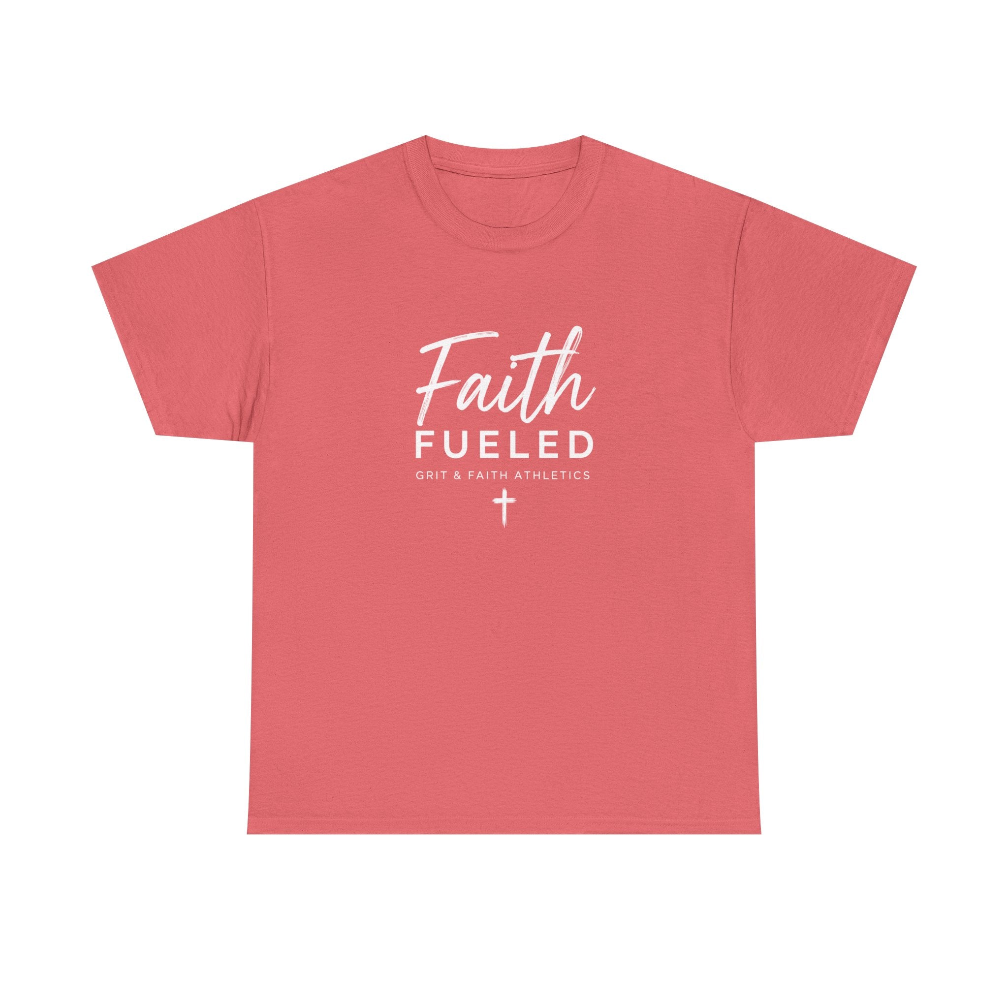 Grit and Faith T-Shirt — Faith Fueled Tee with Cross