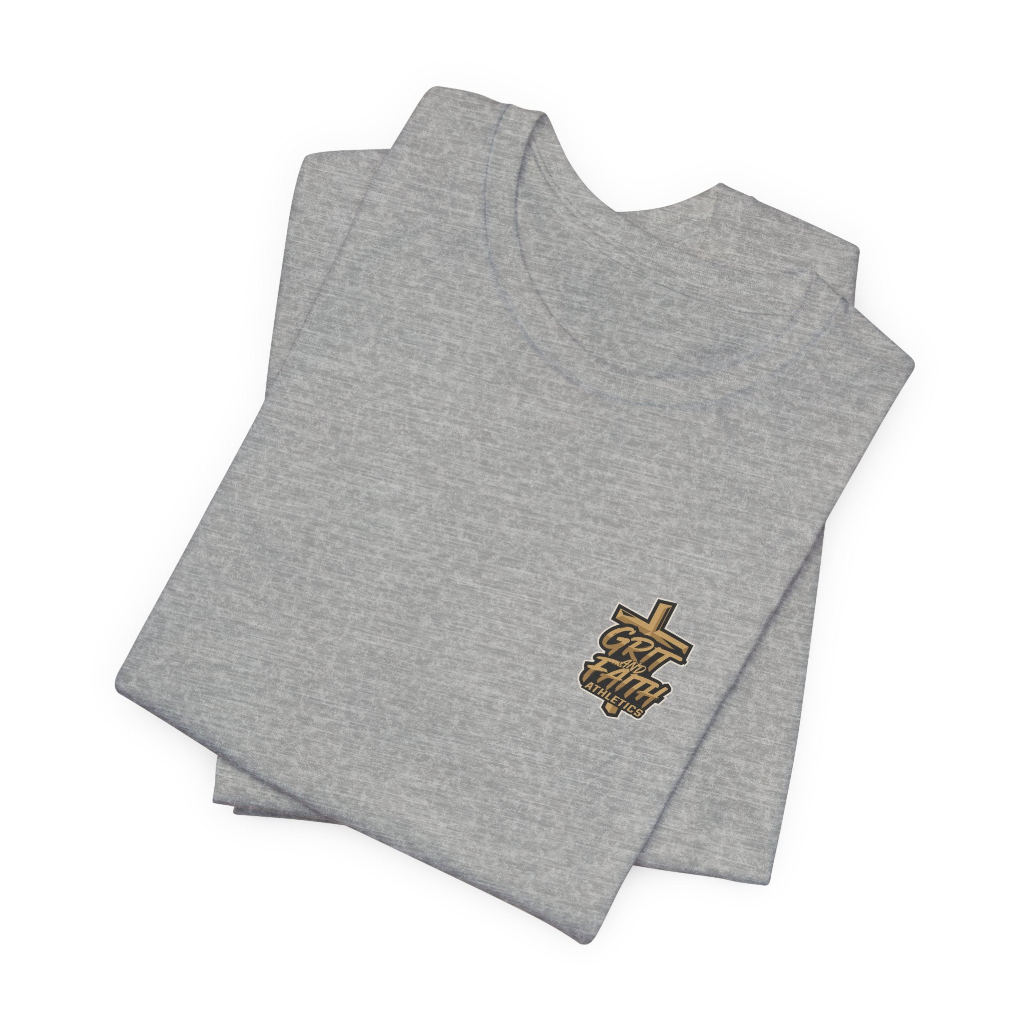 Grit and Faith T-Shirt — Pray. Train. Repeat. Faith & Fitness Tee