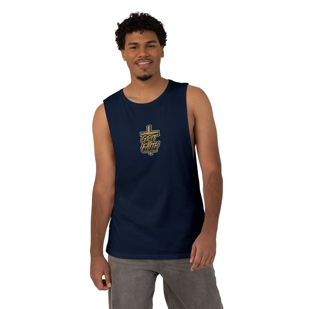 Grit and Faith Tank Top — Chest Graphic Logo