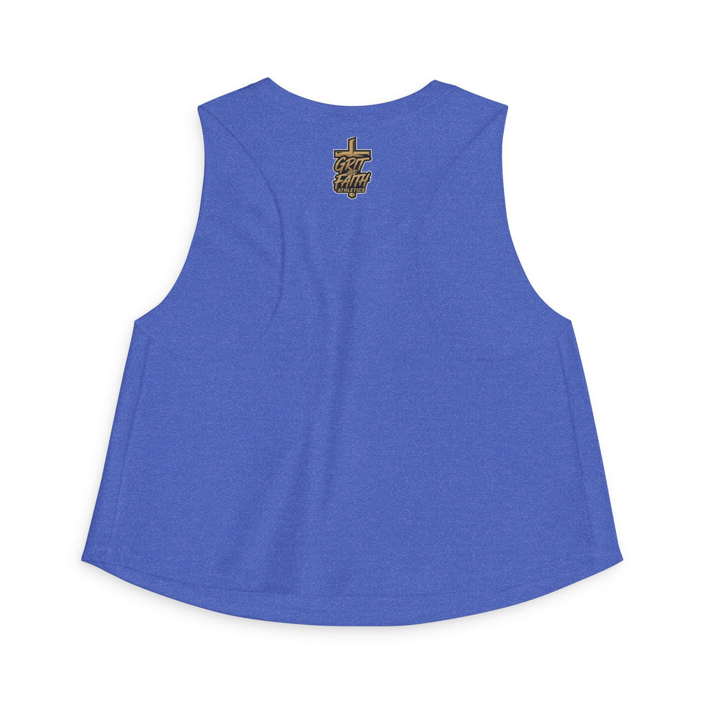 Grit and Grace Crop Top — "Pray. Train. Repeat." Fitness Tank