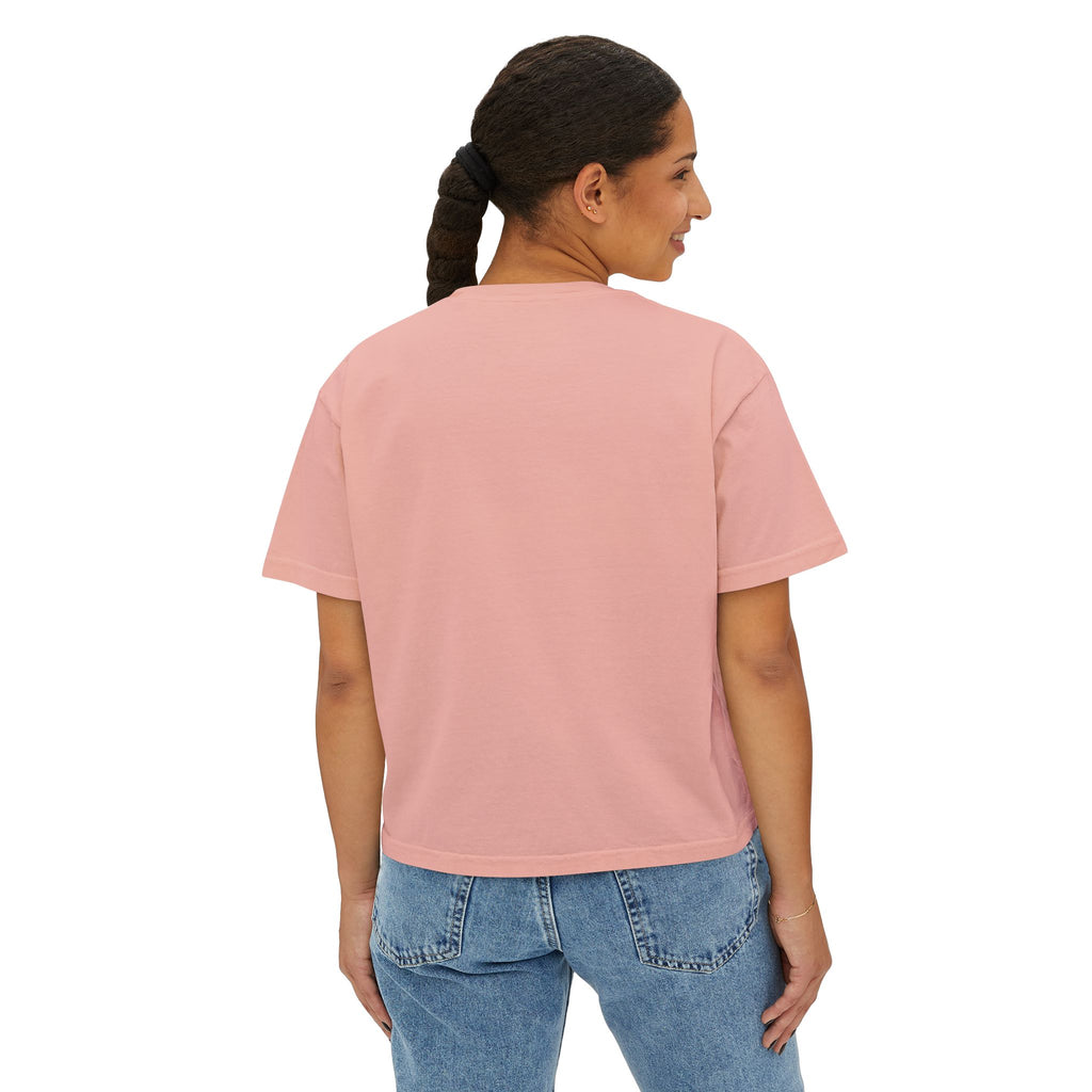 Grit and Faith Women's Boxy Tee — Cross Graphic Crop T-Shirt
