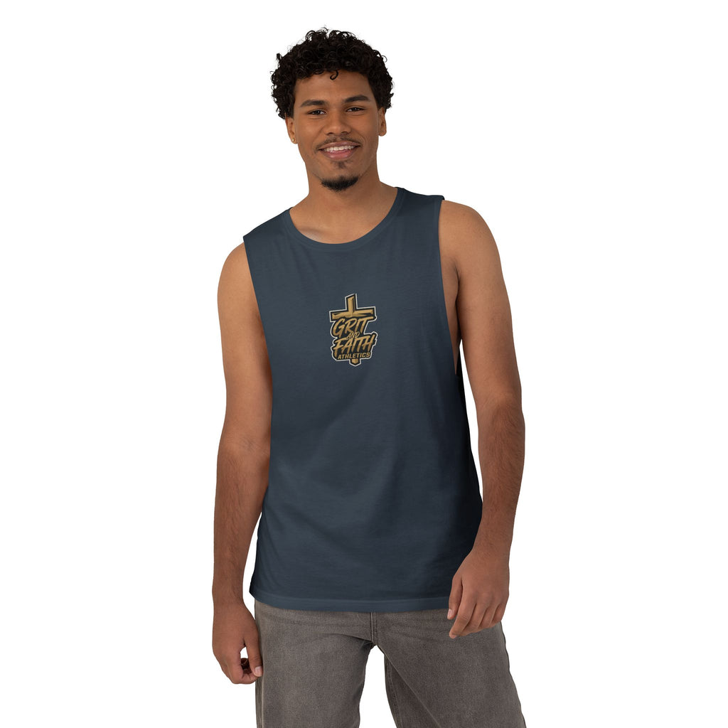 Grit and Faith Tank Top — Chest Graphic Logo
