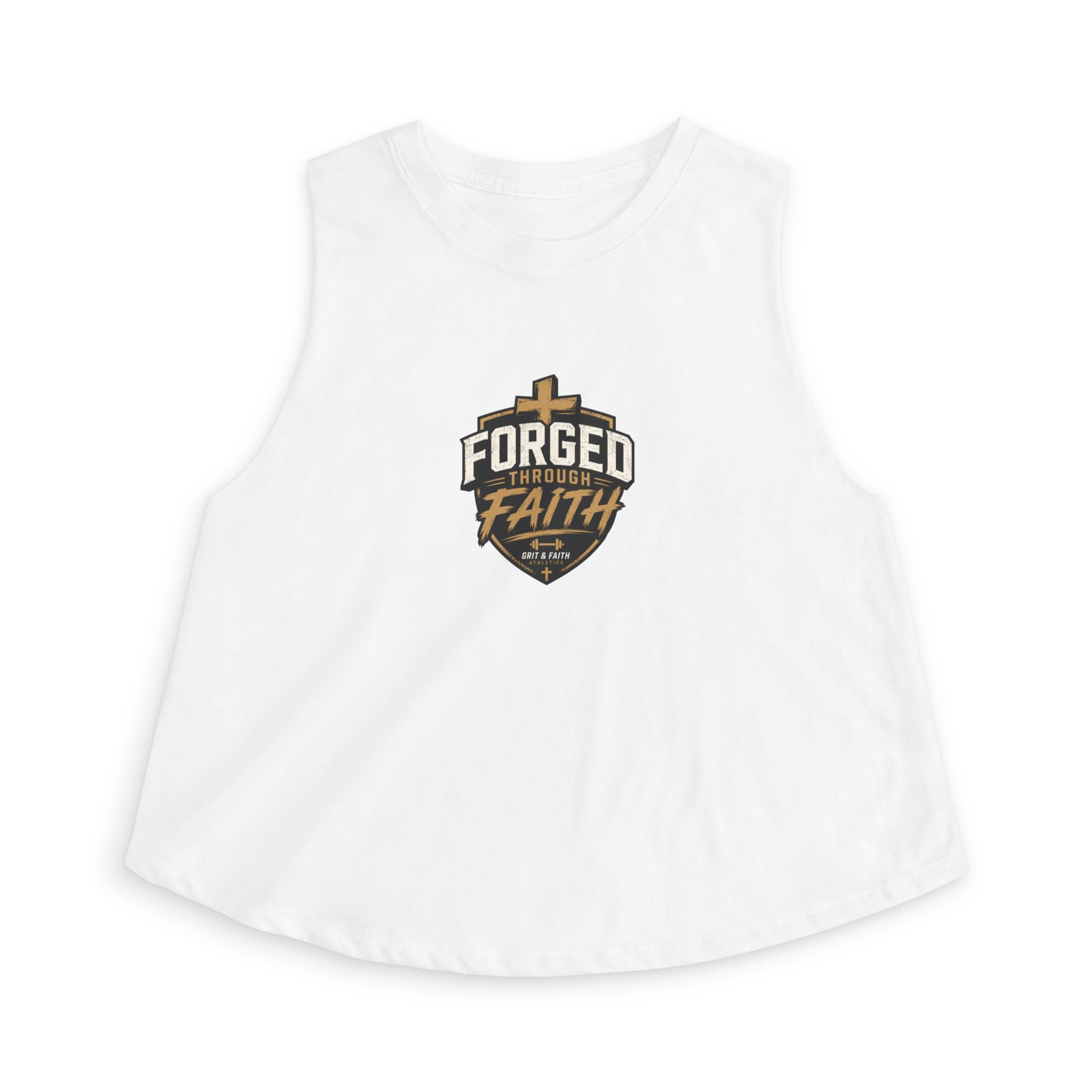Grit and Faith Crop Top – Forged Through Faith Graphic Tank