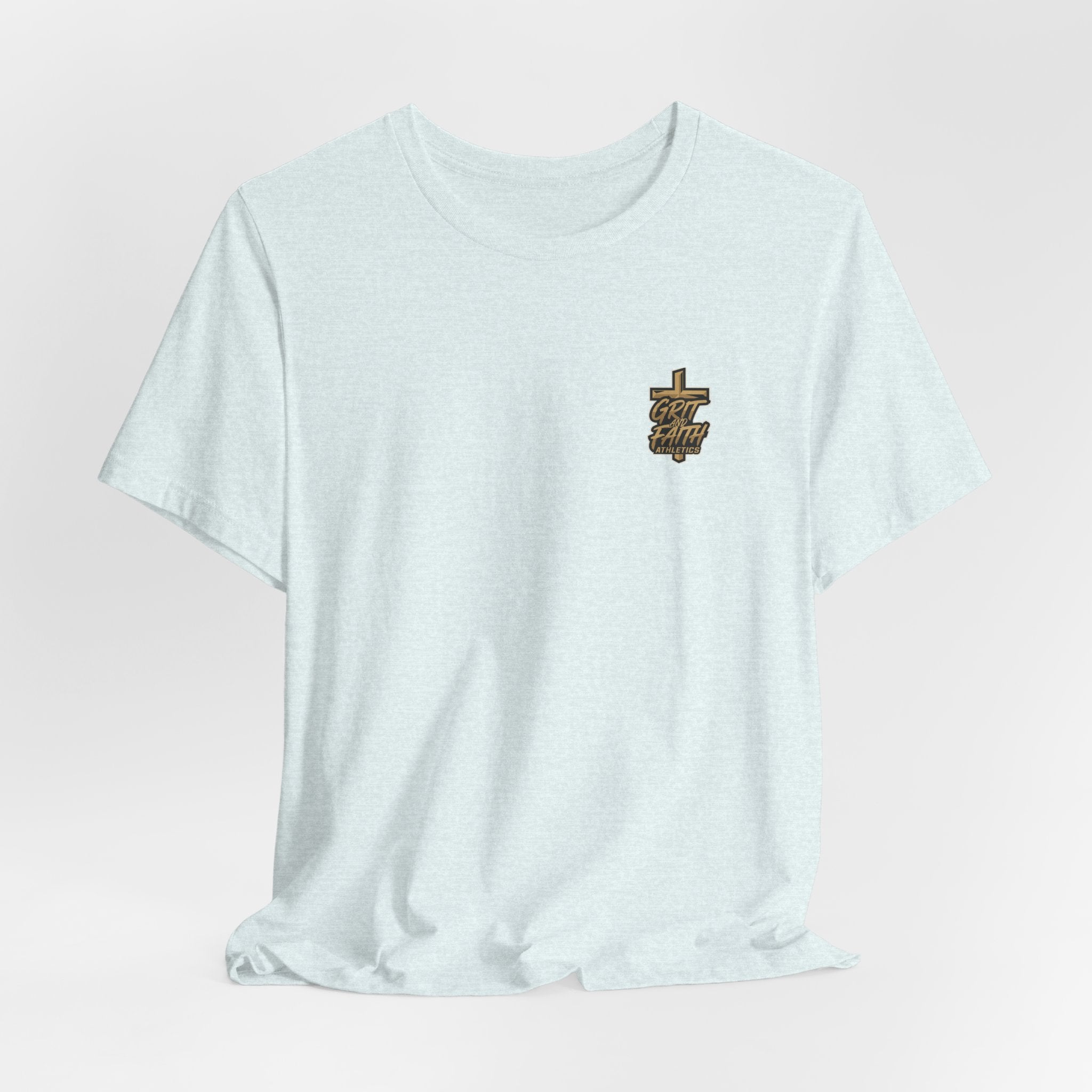 Grit and Faith T-Shirt — Pray. Train. Repeat. Faith & Fitness Tee