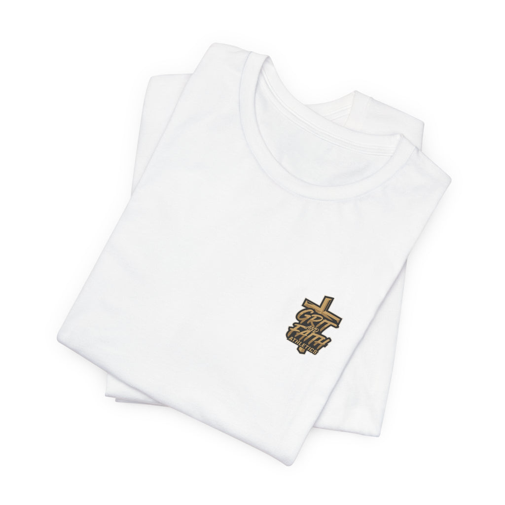 Grit and Faith T-Shirt — Pray. Train. Repeat. Faith & Fitness Tee