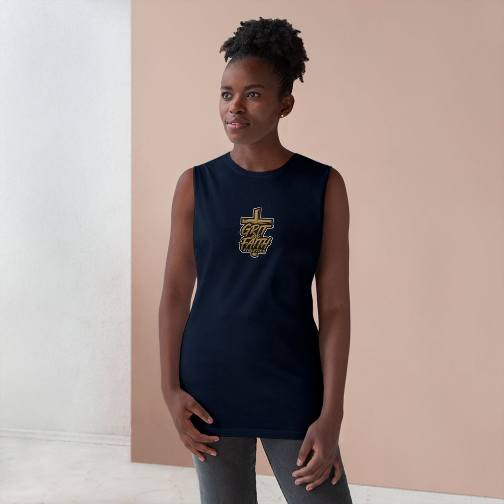 Grit and Faith Tank Top — Chest Graphic Logo