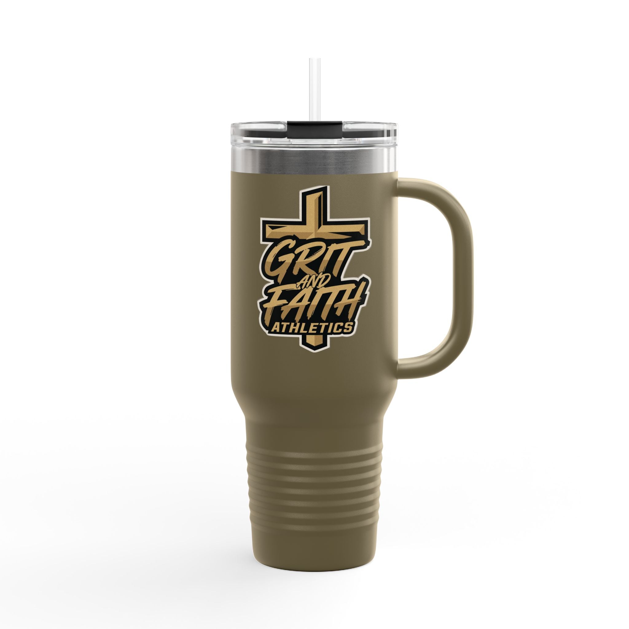 Grit and Faith Athletics 40oz Insulated Travel Mug