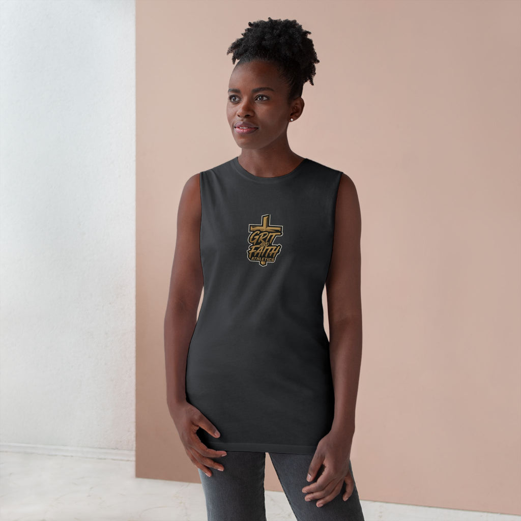 Grit and Faith Tank Top — Chest Graphic Logo
