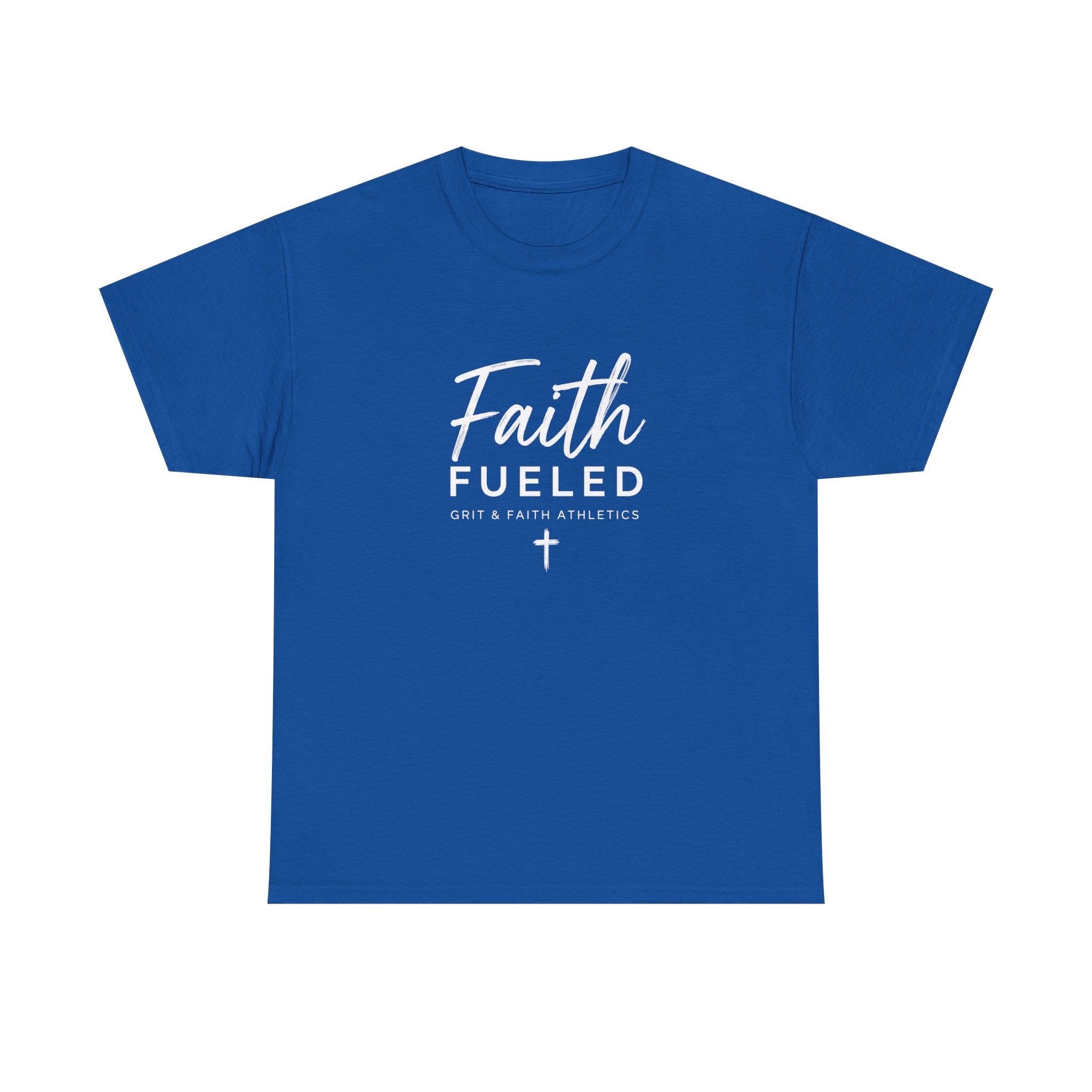 Grit and Faith T-Shirt — Faith Fueled Tee with Cross