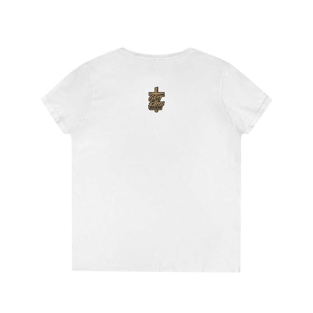 Grit and Faith V-Neck Tee — Faith Fueled Shirt