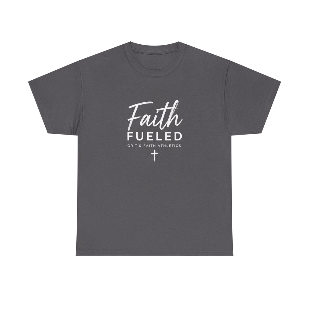 Grit and Faith T-Shirt — Faith Fueled Tee with Cross