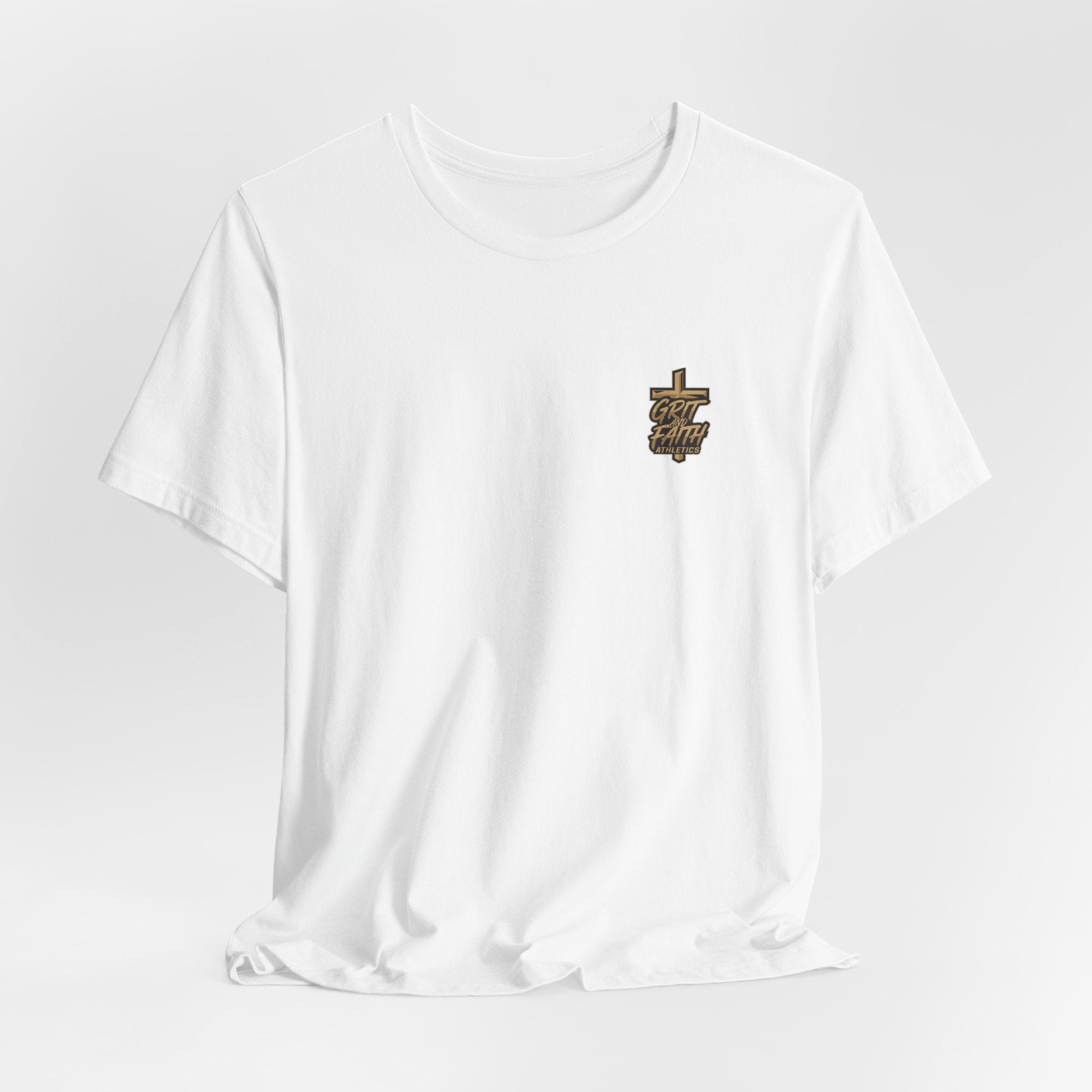 Grit and Faith T-Shirt — Pray. Train. Repeat. Faith & Fitness Tee