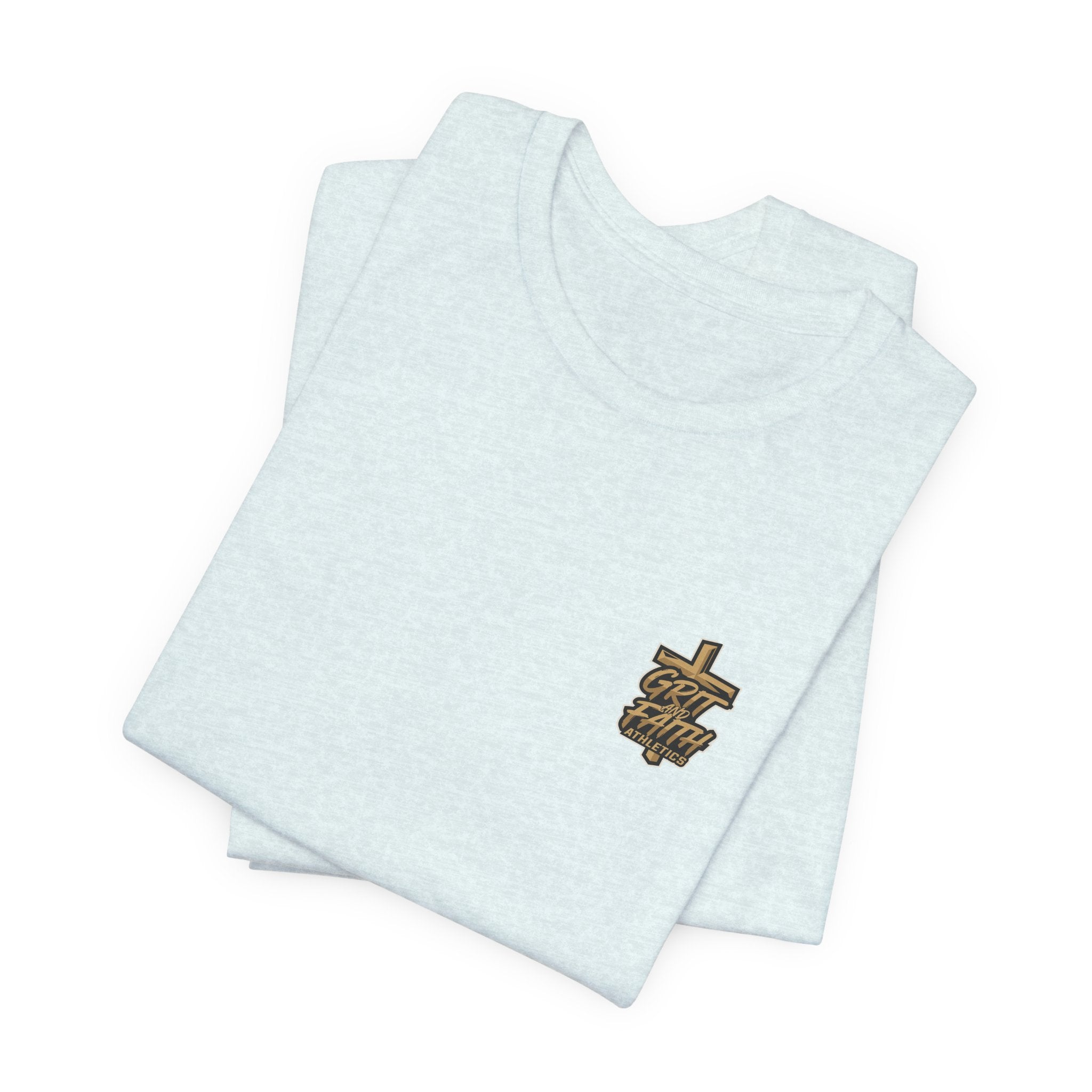 Grit and Faith T-Shirt — Pray. Train. Repeat. Faith & Fitness Tee