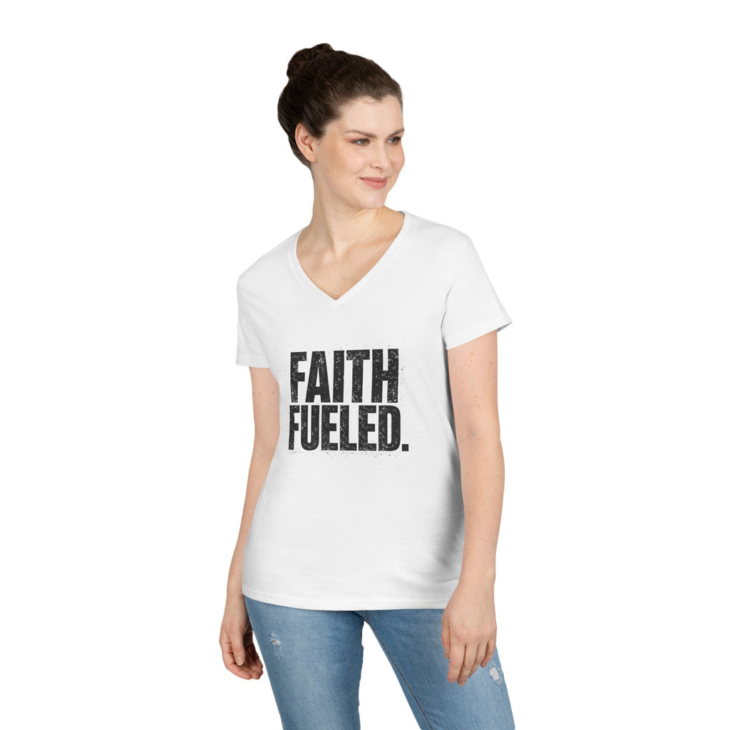 Grit and Faith V-Neck Tee — Faith Fueled Shirt