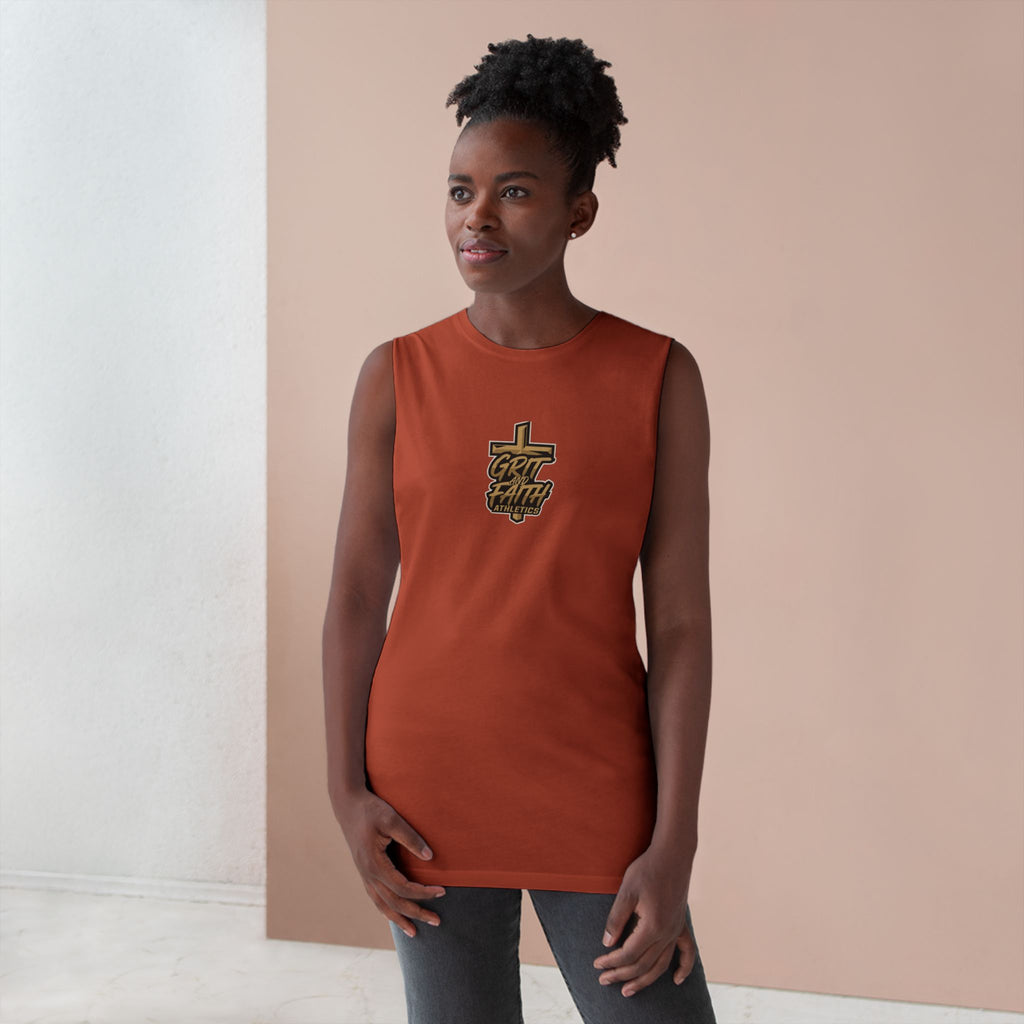 Grit and Faith Tank Top — Chest Graphic Logo