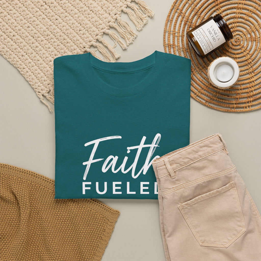 Grit and Faith T-Shirt — Faith Fueled Tee with Cross