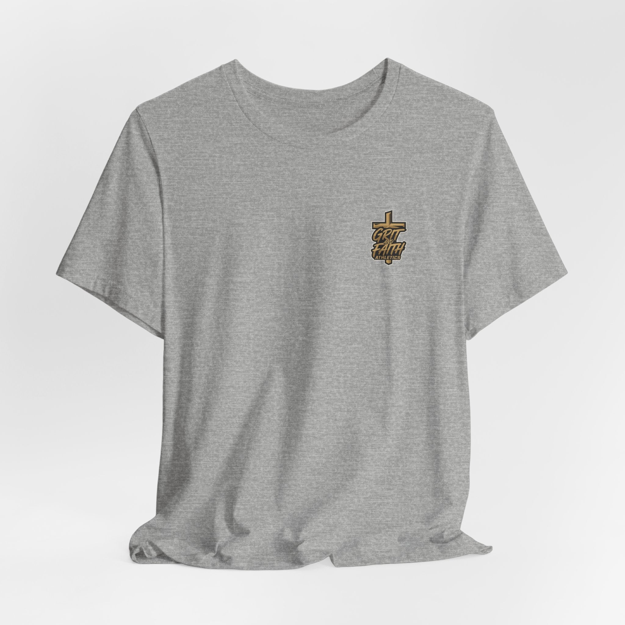 Grit and Faith T-Shirt — Pray. Train. Repeat. Faith & Fitness Tee