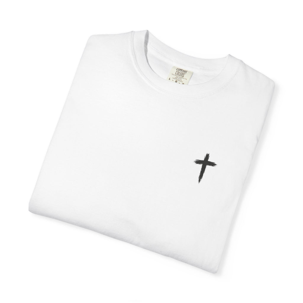 Grit and Faith Athletics T‑Shirt — Cross Chest Logo, Back Script Athletic Tee