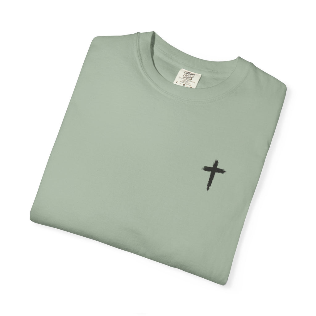 Grit and Faith Athletics T‑Shirt — Cross Chest Logo, Back Script Athletic Tee