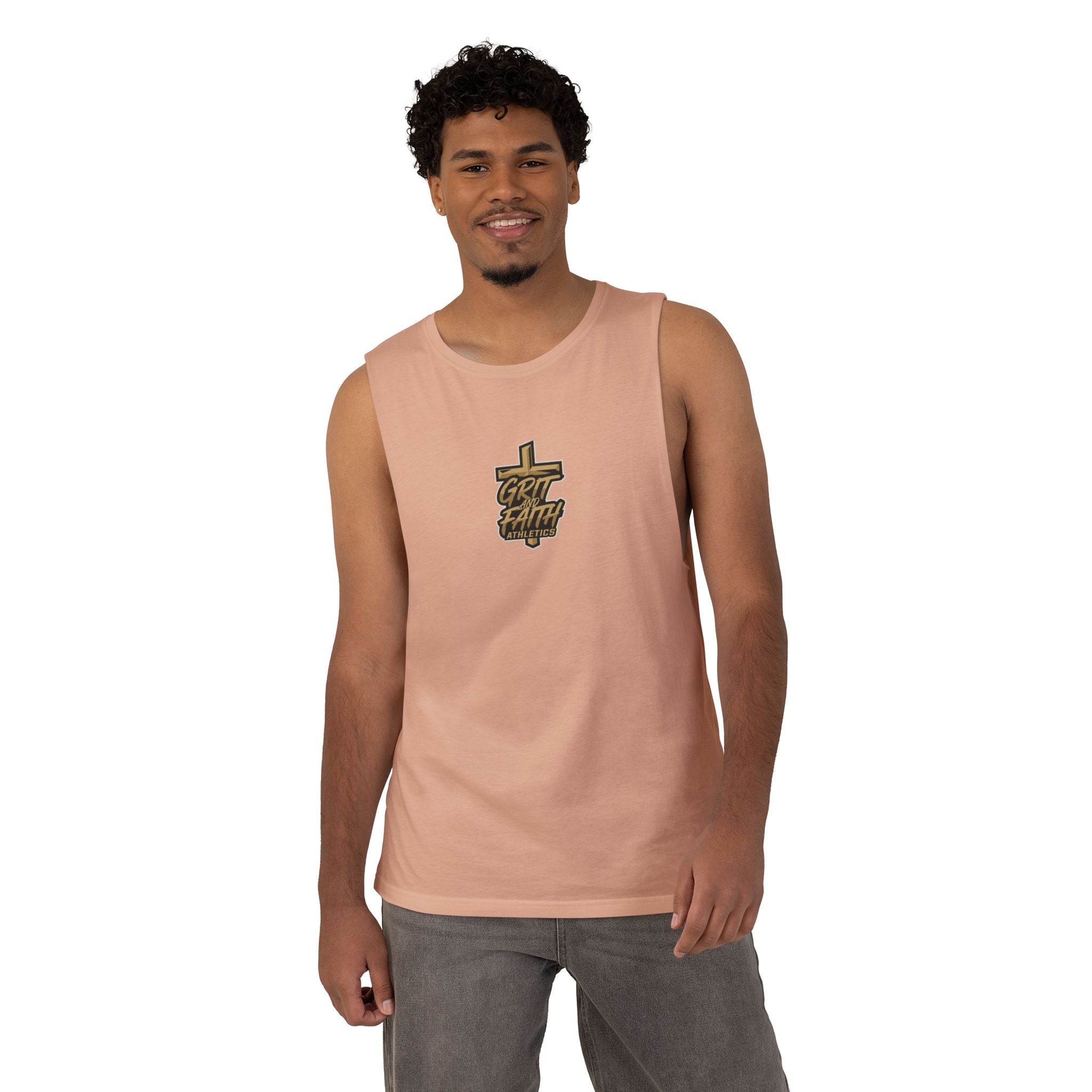 Grit and Faith Tank Top — Chest Graphic Logo