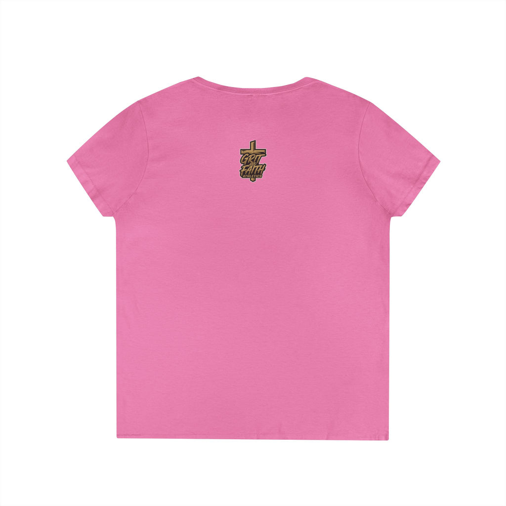 Grit and Faith V-Neck Tee — Faith Fueled Shirt