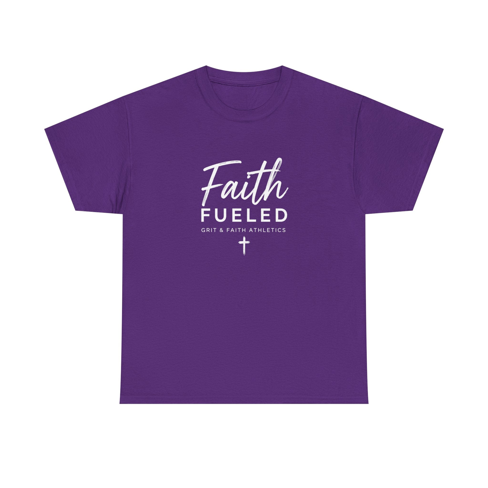 Grit and Faith T-Shirt — Faith Fueled Tee with Cross