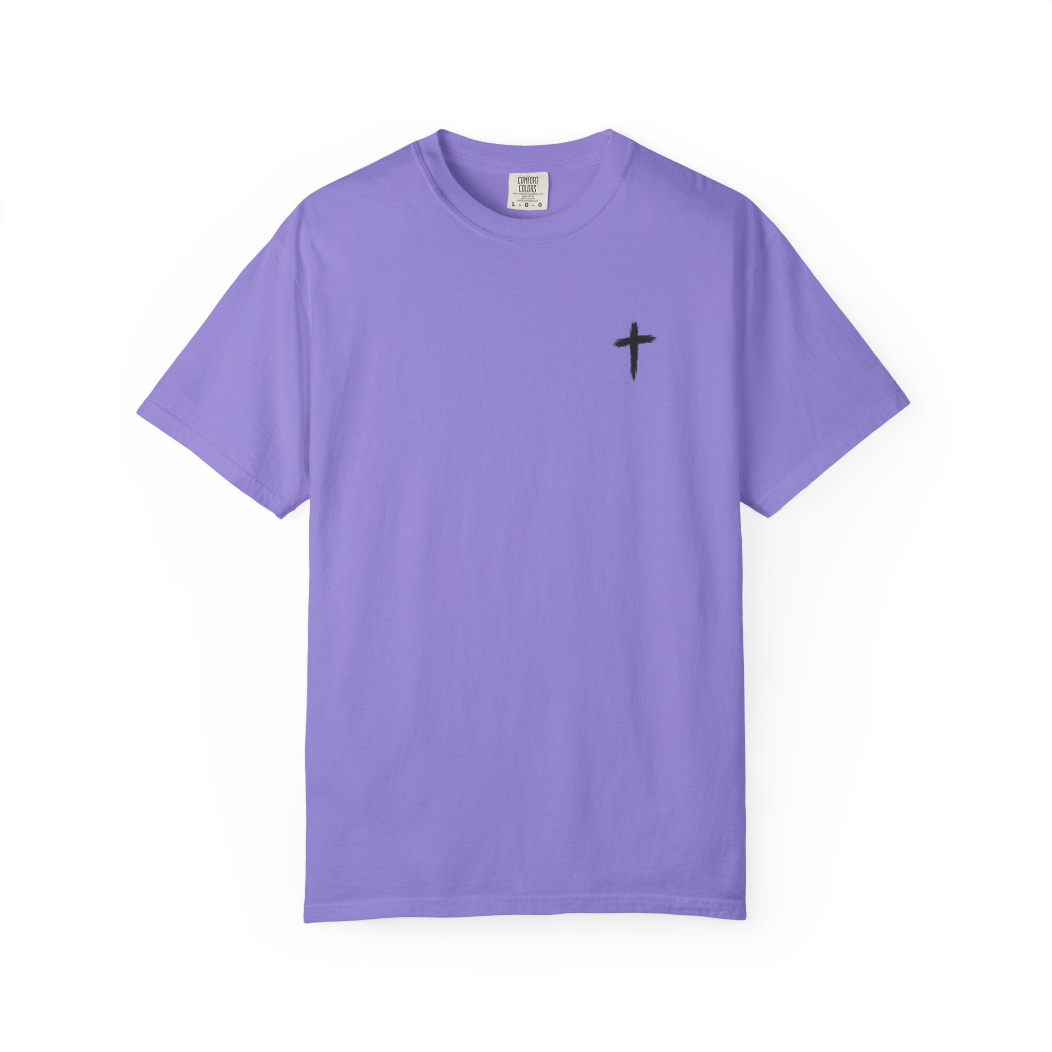 Grit and Faith Athletics T‑Shirt — Cross Chest Logo, Back Script Athletic Tee