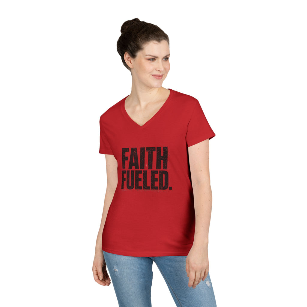 Grit and Faith V-Neck Tee — Faith Fueled Shirt