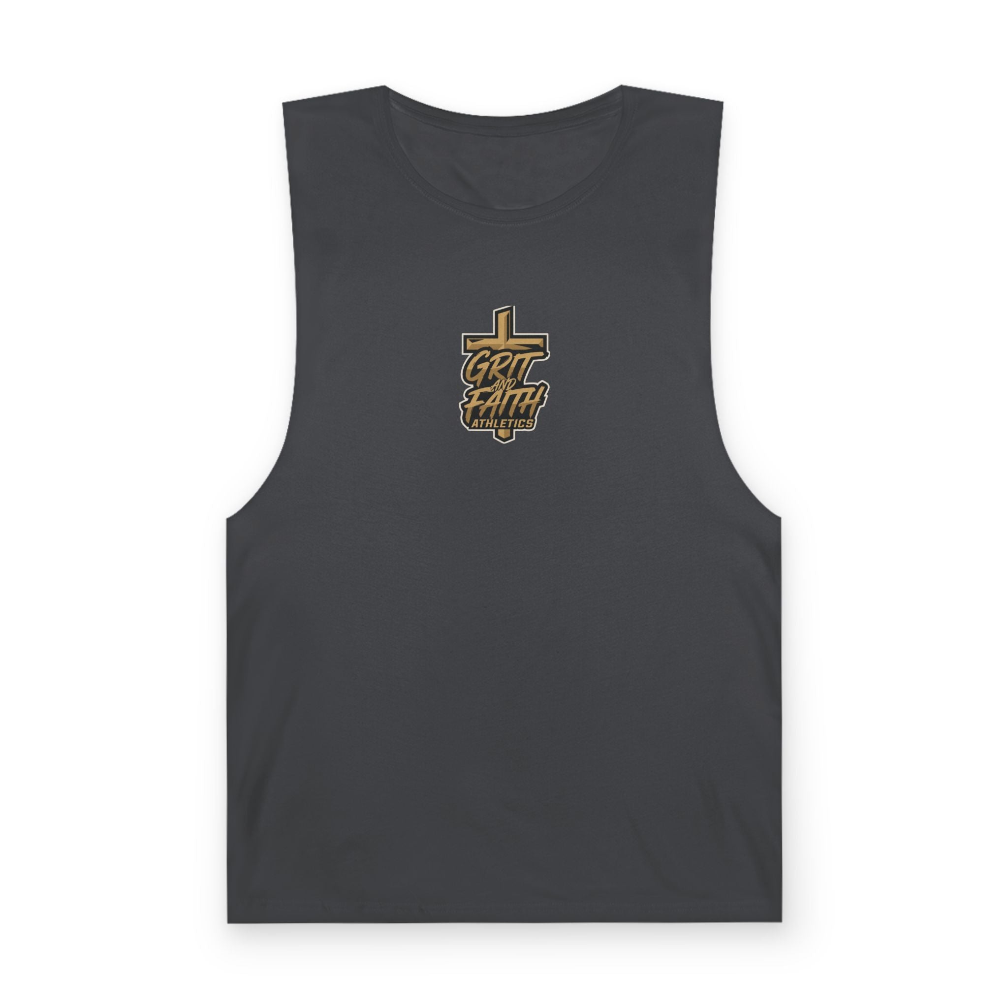 Grit and Faith Tank Top — Chest Graphic Logo