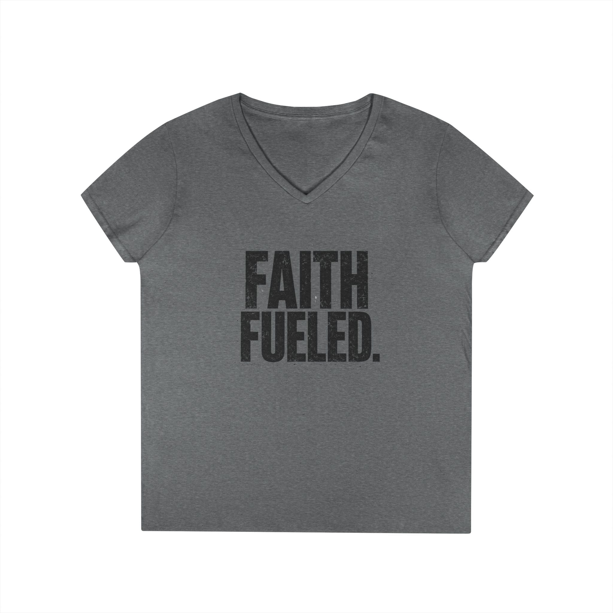 Grit and Faith V-Neck Tee — Faith Fueled Shirt
